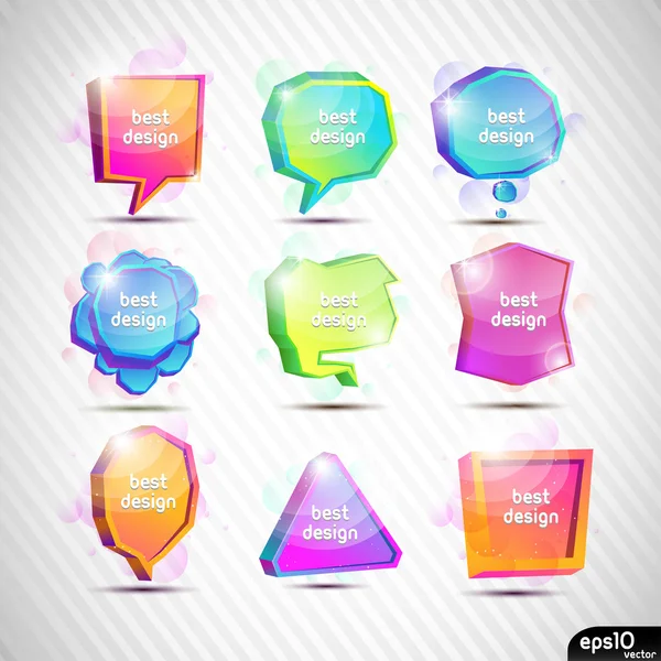 Abstracte kleurrijke tekstballon — Stockvector