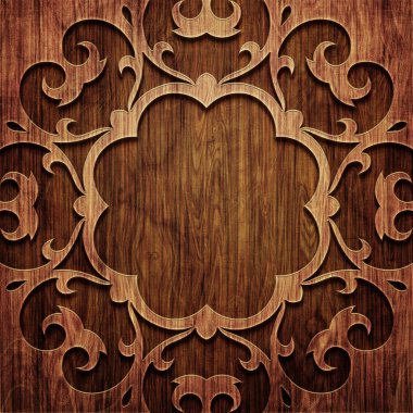 oymalı ahşap desen