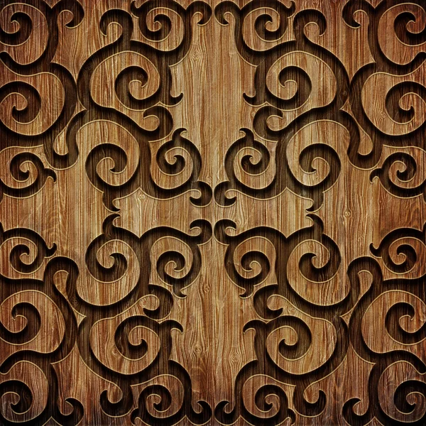 Gesneden houten patroon — Stockfoto