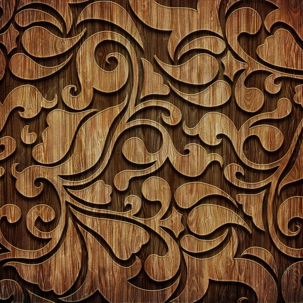 Резной деревянный узор — стоковое фото