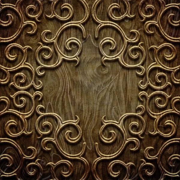 oymalı ahşap desen