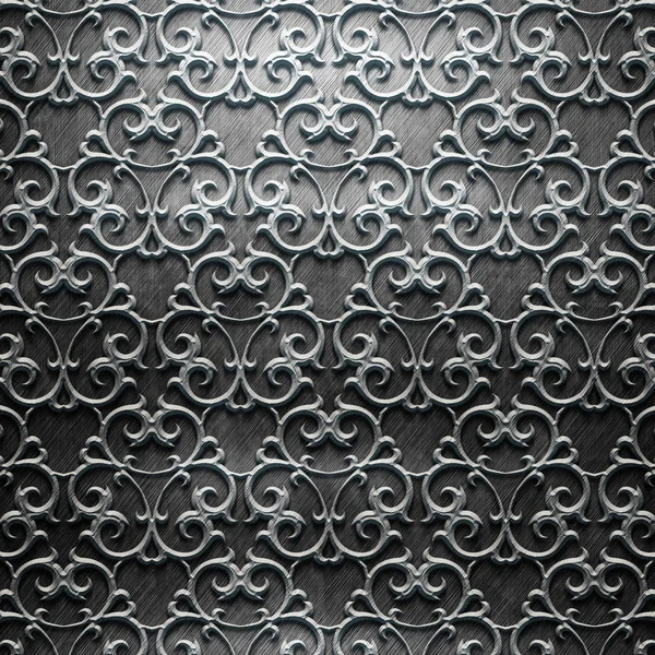Plaque métallique avec motif sculpté — Photo