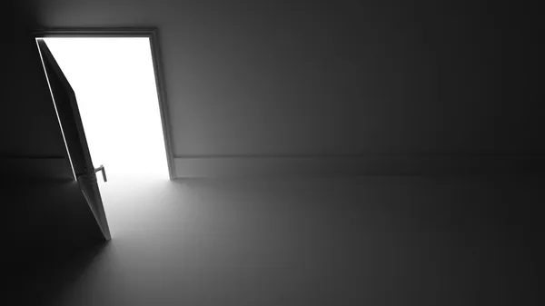 Luce dalla porta aperta — Foto Stock