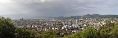 Panoramic View of Clermont-Ferrand City clipart