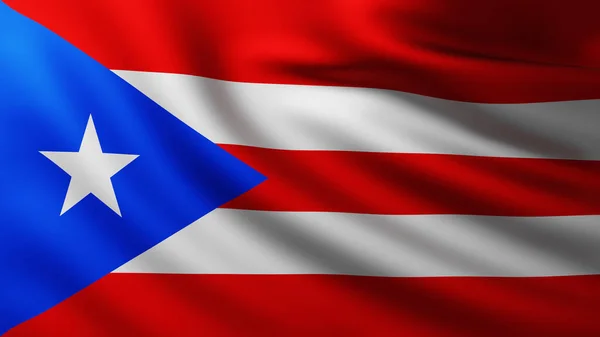 Большой Флаг Пуэрто Рико Фоне Волнами — стоковое фото