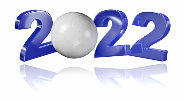 Balonmano 2022 Diseño Rotación Infinita Blanco — Vídeos de Stock