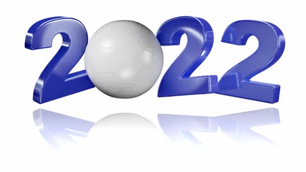 Handball 2022 Popup Design Infinite Rotation End White Background — Stock video