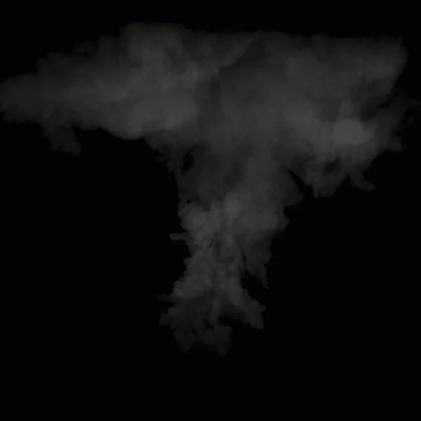 Cloudy Shaped Explosion Smoke Thin Shred Grey Black Background — стоковое фото