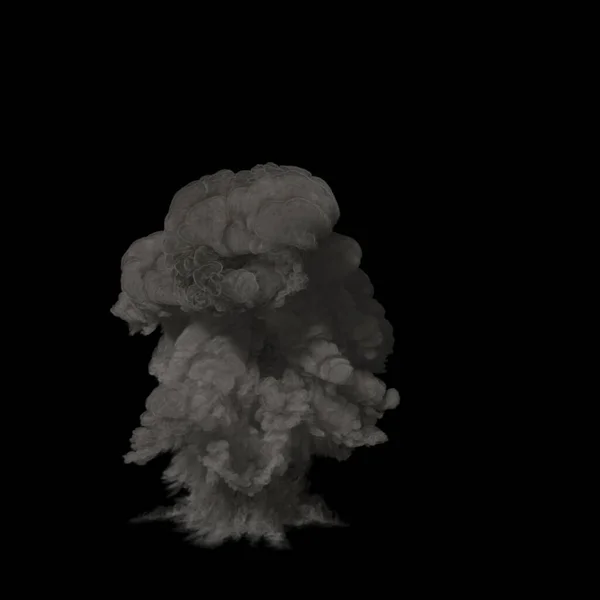 Explosion Smoke Dark Dense Grey Black Background — Foto de Stock