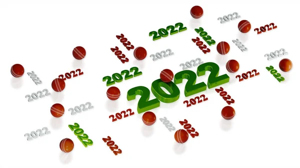 Lots Cricket Ball 2022 Designs Several Balls White Background — Stock Fotó