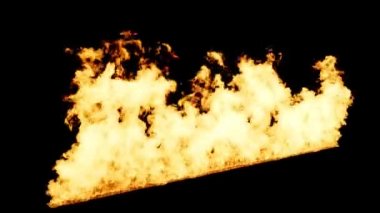 Soldan başlayıp, sağdan sondan Alfa Kanalı ile biten eğimli Alev Çizgisi