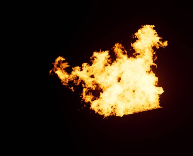 Çapraz Ateş Hattı 'nın sonu. Siyah arkaplanlı, açık kırmızımsı bir ışık.