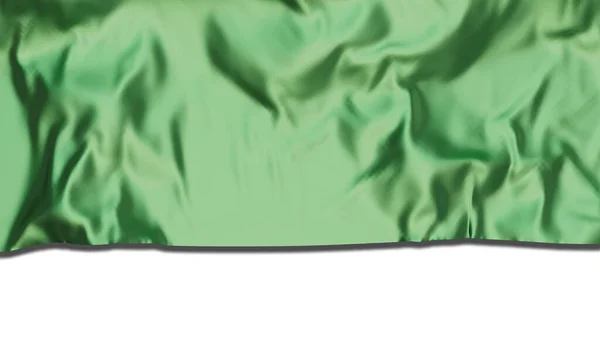 Large Piece Light Green Textured Fabric White Background — ストック写真