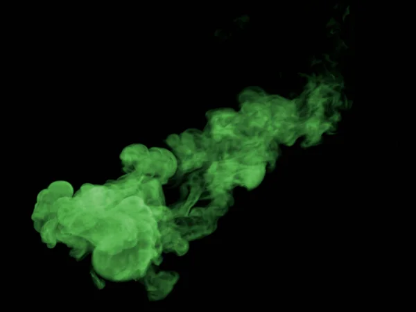 Vista Superior Wispy Swirly Green Toxic Long Smoke Nuvem Com — Fotografia de Stock