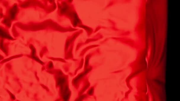 Bright Red Cloth Reverse Sliding Slowly Right Left Bit Wind — Video Stock