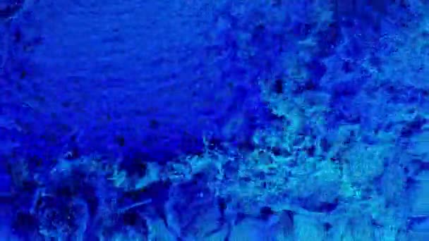 Miljoenen Blue Particles Fluid Vullen Het Hele Scherm Slow Motion — Stockvideo