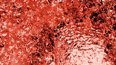 Metalik ve Kırmızı Sıvı Ekranı Dalgalar ve Girdaplar arkaplanıyla dolduruyor