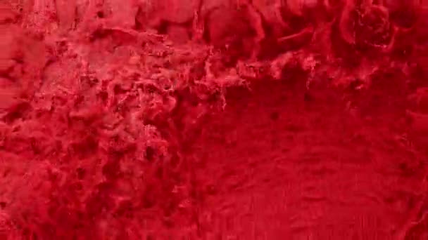 Des Millions Particules Rouges Fluides Remplissant Tout Écran Ralenti Sur — Video