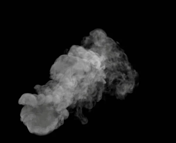 Top View Very Swirly Wispy White Medium Sized Smoke Cloud — Foto de Stock