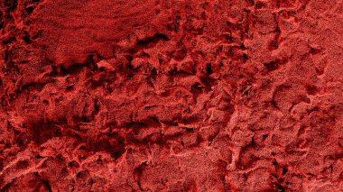 Milyonlarca Tiny Red Partikülü, siyah arka planda birçok girdap ve girdap ile ekranı dolduruyor.