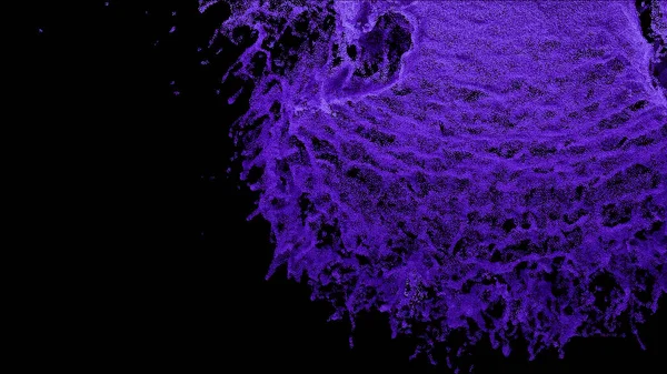 Millions Tiny Purple Particles Start Fill Screen Black Background — Photo