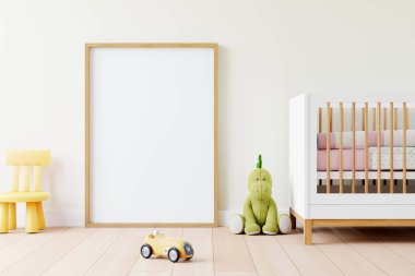 Kreş Dijital Mockup, Frame Mockup. Çerçeve Model 3B oluşturma.