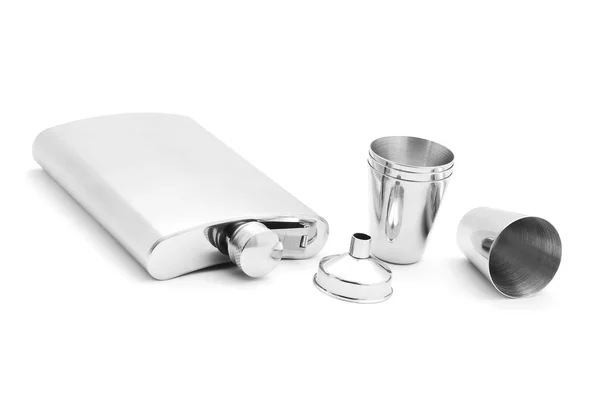 Hip flask set — Stock Photo, Image