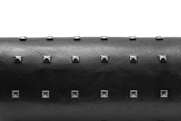 Black leather with spikes — Stock Photo, Image