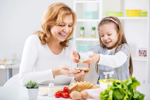 Making a Sandwich — Stock Photo, Image