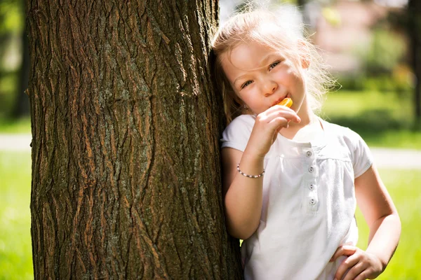 Cute Little Girl with Lollipop — Stock Photo, Image