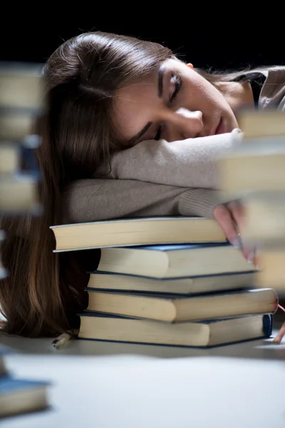 Schlafender Student — Stockfoto