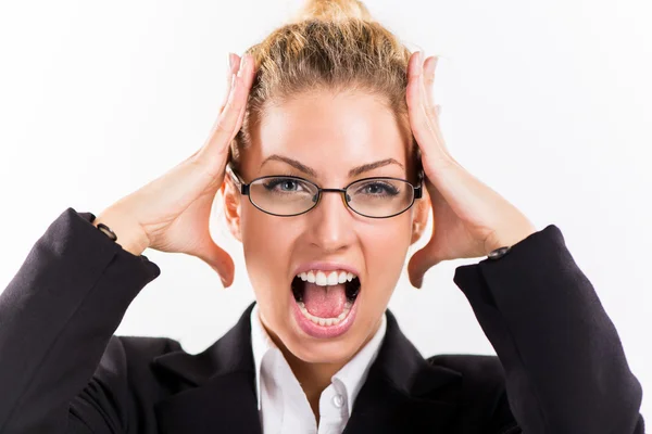 Businesswoman in stress — Stock Photo, Image