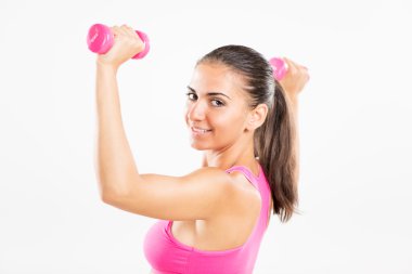 fitness kadın halter kaldırma
