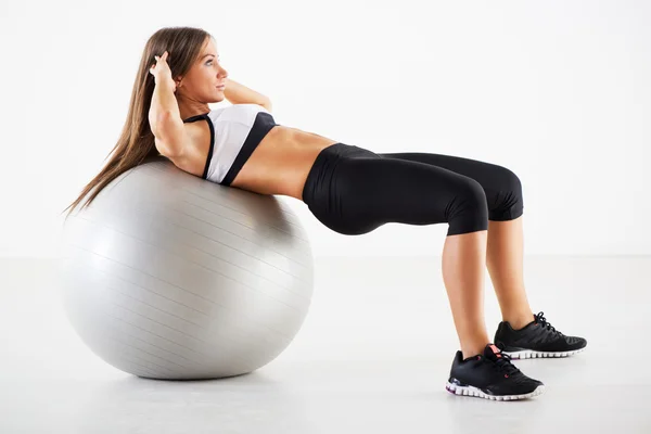 Jovem menina bonita Exercício — Fotografia de Stock