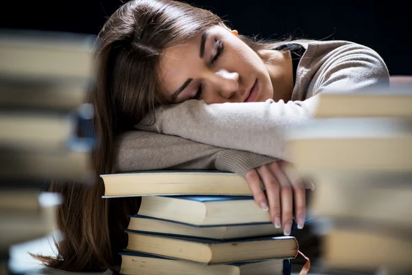 Estudante adormecido — Fotografia de Stock