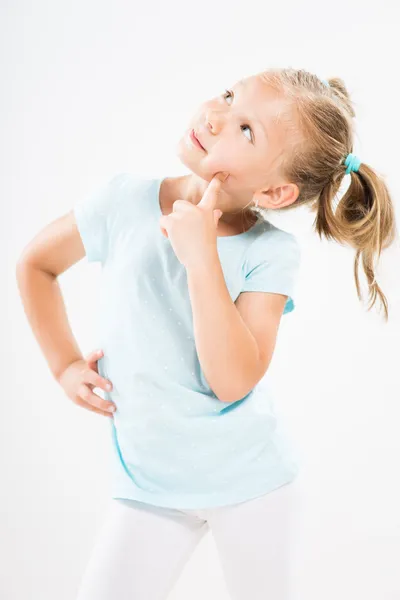 Little girl thinking — Stock Photo, Image