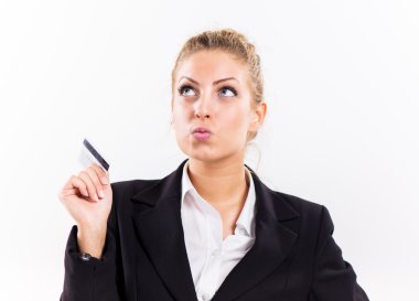 iş kadını ile ana kart