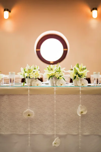 Tischdekoration für Hochzeiten — Stockfoto