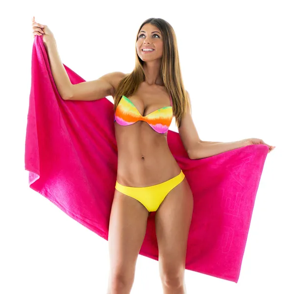 Attractive girl in a bikini — Stock Photo, Image