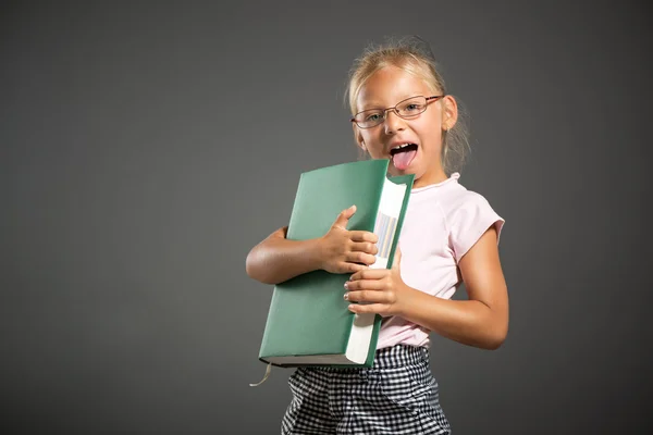 Skolan liten flicka — Stockfoto