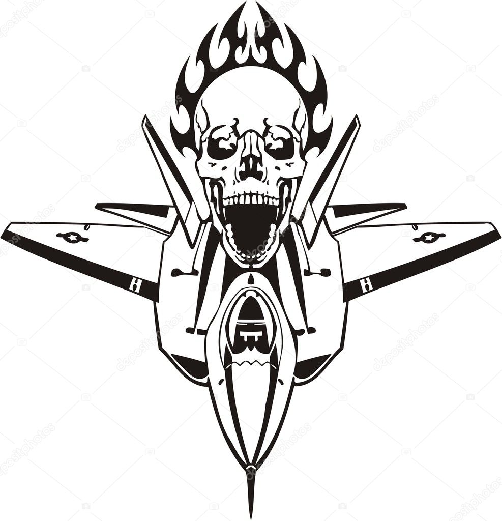 air force clipart black and white