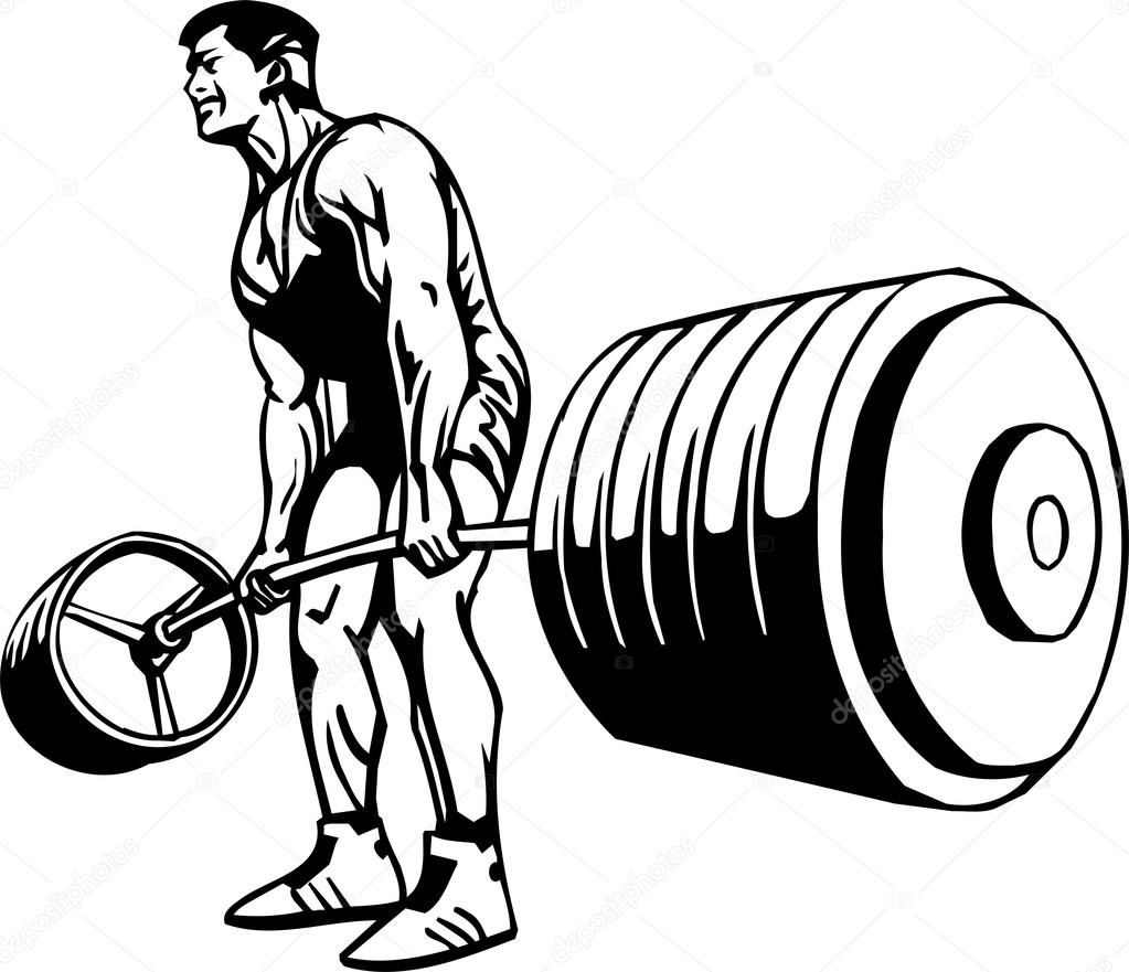 Bodybuilding And Powerlifting Vector — Stock Vector © Digital Clipart 42045793
