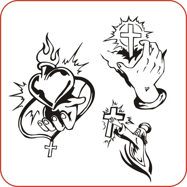 Christian symbols - vector illustration.