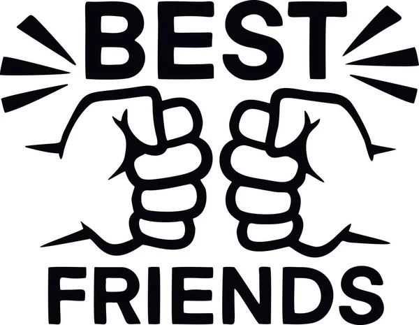 Nejlepší přátelé, přátelství - Samolepka na auto izolované na bílém — Stockový vektor