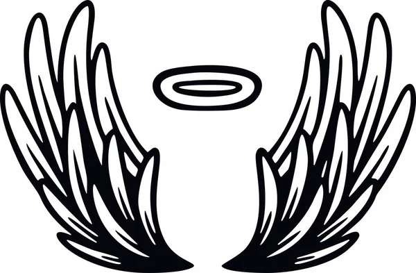Engel, vleugels - Sticker voor auto geïsoleerd op wit — Stockvector