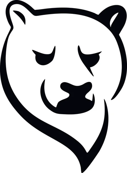 Isbjörn - Klistermärke för bil isolerad på vit — Stock vektor