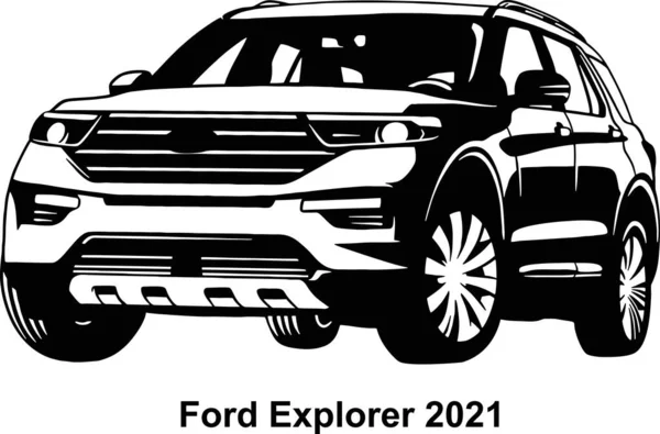 SUV Car - 4x4, off-road kamyonet vektörü