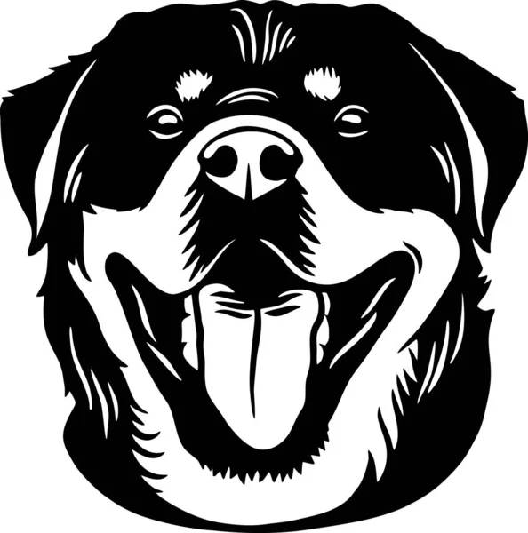 Rottweiler - Funny Dog, Vector File, Stencil for Tshirt — Stock Vector