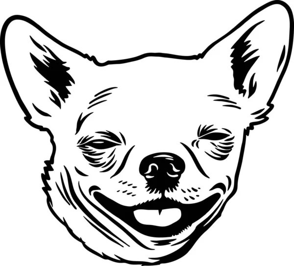 Chihuahua - Lustiger Hund, Vektormappe, Schablone für T-Shirt — Stockvektor