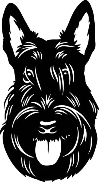 Scottish Terrier - Funny Dog, Vector File, Stencil for Tshirt — Stock Vector